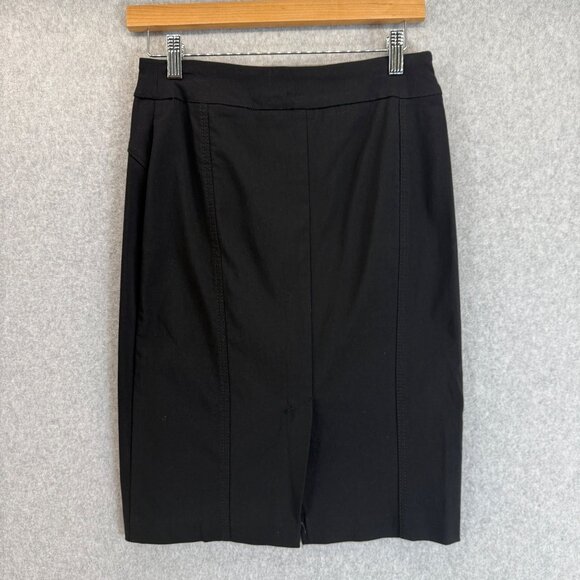 Renuar Womens Black Cream Colorblock Pencil Skirt‎ Classic Knee Length Size 2 - Picture 11 of 14